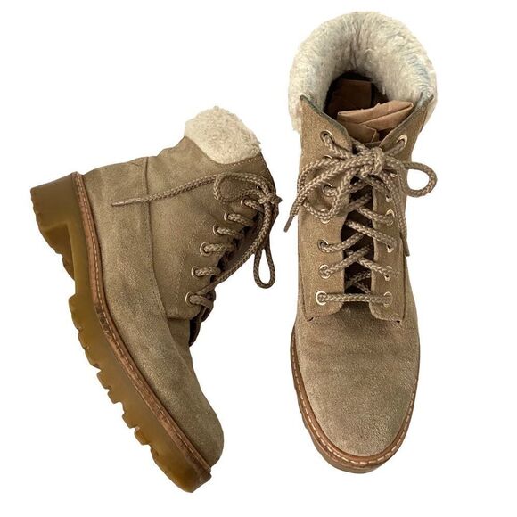 Zara Basic Collection Suede Faux Fur Boots in Size EU 36 - Picture 4 of 16